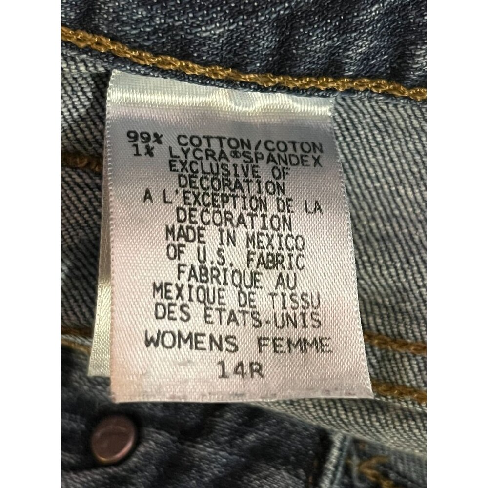 Eddie Bauer Jeans Womens 14R Blue Straight Fit Stretch Cotton Denim Used - Picture 8 of 16